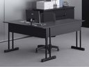 Ver imagem 3 de Mesa em L com 2 Gavetas com Chave Empresa - Preto Onix
