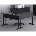 Ver imagem 3 de Mesa em L com 2 Gavetas com Chave Empresa - Preto Onix