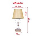 Ver imagem 2 de Kit Casal 2 Abajur Luminária Dourada de Mesa 43cm Bivolt 110-220v
