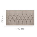 Ver imagem 2 de Painel Estofada Istambul Botão Capitonê 140cm Casal para Cama Box Quarto Suede Bege - Ahazzo Móveis