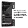 Jogo 300 Brocas Bits Pontas Philips Fenda Buchas Colorida Kit Furadeira Furar e Fixar Completo - 6