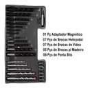 Ver imagem 6 de Jogo 300 Brocas Bits Pontas Philips Fenda Buchas Colorida Kit Furadeira Furar e Fixar Completo