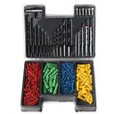 Ver imagem 1 de Jogo 300 Brocas Bits Pontas Philips Fenda Buchas Colorida Kit Furadeira Furar e Fixar Completo