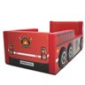 Cama Carro Bombeiro Solteiro Estofada - Cor Vermelha Tamanho:solteiro - 4
