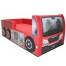 Cama Carro Bombeiro Solteiro Estofada - Cor Vermelha Tamanho:solteiro - 1