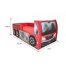 Cama Carro Bombeiro Solteiro Estofada - Cor Vermelha Tamanho:solteiro - 3