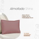 Ver imagem 4 de Almofada Decorativa Shine Cheia Fofinha com Zíper 46x60 Tecido Bouclé para Sofá Cama Poltrona Enchim