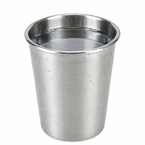 Kit com 50 Copos Frigopro Inox 230ml 7,5x7,5x8,7cm Aço Inoxidável