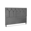 Ver imagem 2 de Cabeceira Estofados Solteiro Quarto 90cm Abigail Suede Cinza Madelina Decor