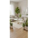 Ver imagem 2 de Mesa de Centro e Apoio Lateral Atena 80cm Mdf e Aço Off White Dourado