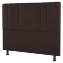 Ver imagem 3 de Kit Cabeceira E Baú Cama Box Queen 160Cm Suede Marrom