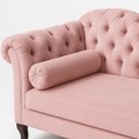 Ver imagem 3 de Chaise Recamier 150 Cmem Veludo Pés Luis Xv Capitonê de Luxo