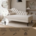 Ver imagem 5 de Chaise Recamier 150 Cmem Veludo Pés Luis Xv Capitonê de Luxo