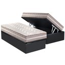 Ver imagem 1 de Cama Box Baú Solteiro: Colchão Anatômico Paropas D33 / AG65 Confort + Base CRC Suede Gray(88x188)