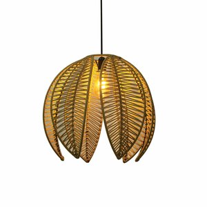 Lustre Pendente Pétala Boho Corda Náutica Sala Quarto:rami