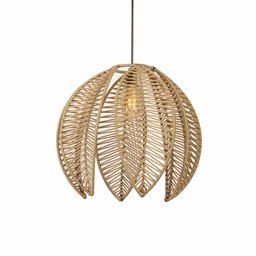 Lustre Pendente Pétala Boho Corda Náutica Sala Quarto:rami - 2