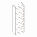 Ver imagem 3 de Armário Multiuso Moderno 2 Portas com 4 Prateleiras - Atacama / Off White