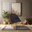 Ver imagem 2 de Cadeira de Jantar Bela Suede Pés Palito Castanho Pallazio