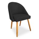 Ver imagem 1 de Cadeira de Jantar Bela Suede Pés Palito Castanho Pallazio