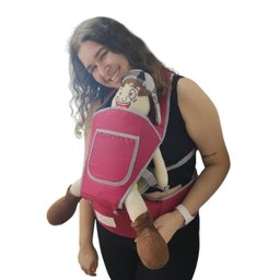 Canguru Carregador Bebe Criança Alça Ajustavel Bolso Resistente Viagem Passeio Confortavel Seguro Pr - 4