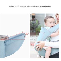 Canguru Carregador Bebe Criança Alça Ajustavel Bolso Resistente Viagem Passeio Confortavel Seguro Pr - 7
