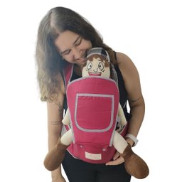 Canguru Carregador Bebe Criança Alça Ajustavel Bolso Resistente Viagem Passeio Confortavel Seguro Pr - 2