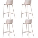 Ver imagem 1 de Kit 4 Banquetas Ipanema Alta Fratini 96 cm (altura) em Polipropileno Base em Aço Nude