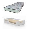 Cama Cecíla Solteiro Montessoriana 100%mdf + Colchão Solterio 188x88 Cm -d23 Gazin - Branca - 1