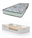Ver imagem 1 de Cama Cecíla Solteiro Montessoriana 100%mdf + Colchão Solterio 188x88 Cm -d23 Gazin - Branca