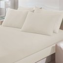 Ver imagem 1 de Jogo de Cama Casal 4 Peças Cor Palha Percal 150 Fios