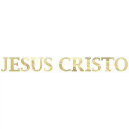 Palavra em Acrílico Espelhado - "jesus Cristo" 50cm Dourado - 1