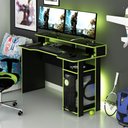 Ver imagem 2 de Mesa Para Computador Notebook Gamer ME4153 Preto/Verde - Tecno Mobili