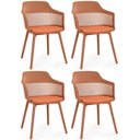 Ver imagem 1 de Kit 4 Cadeiras de Jantar Estofada Marcela - Marrom