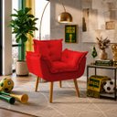 Ver imagem 1 de Poltrona Decorativa Reforçada para Sala Alice para Recepção Manicure Escritório Suede