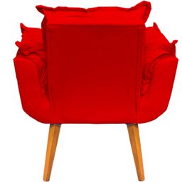 Poltrona Decorativa Reforçada para Sala Alice para Recepção Manicure Escritório Suede - 6