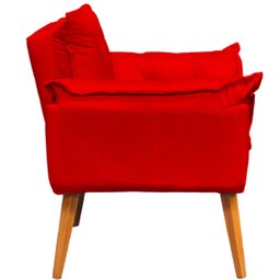 Poltrona Decorativa Reforçada para Sala Alice para Recepção Manicure Escritório Suede - 5