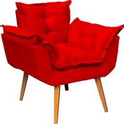 Poltrona Decorativa Reforçada para Sala Alice para Recepção Manicure Escritório Suede - 4