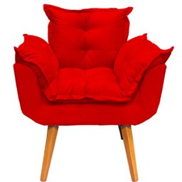 Poltrona Decorativa Reforçada para Sala Alice para Recepção Manicure Escritório Suede - 3