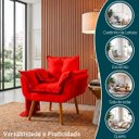 Ver imagem 6 de Poltrona Decorativa Reforçada para Sala Alice para Recepção Manicure Escritório Suede