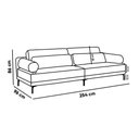 Ver imagem 3 de Sofá 3 Lugares Living 254cm Pé Ferro Romeu Bouclê Caramelo K01 - D’Rossi