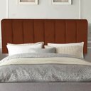 Ver imagem 1 de Painel Estofada Kiara 90cm Solteiro Box Quarto Suede Terracota Telha - Ahazzo Móveis