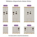 Ver imagem 6 de Cômoda Infantil 95cm 1 Porta com Vidro e 4 Gavetas Sonho Multimóveis Mp4474 Madeirado-off White