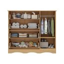 Ver imagem 5 de Cômoda Infantil 95cm 1 Porta com Vidro e 4 Gavetas Sonho Multimóveis Mp4474 Madeirado-off White
