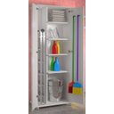 Ver imagem 2 de Dispensa Multi Funções P/ Lavanderia + Banheiro C/ Rodinhas Branco AJL Armário Lavanderia