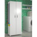 Ver imagem 4 de Dispensa Multi Funções P/ Lavanderia + Banheiro C/ Rodinhas Branco AJL Armário Lavanderia
