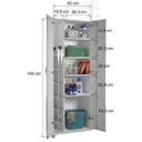 Ver imagem 5 de Dispensa Multi Funções P/ Lavanderia + Banheiro C/ Rodinhas Branco AJL Armário Lavanderia