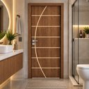 Ver imagem 5 de Porta Madeira Frisada R20C 210 x 80 cm Pintura UV:Imbuia