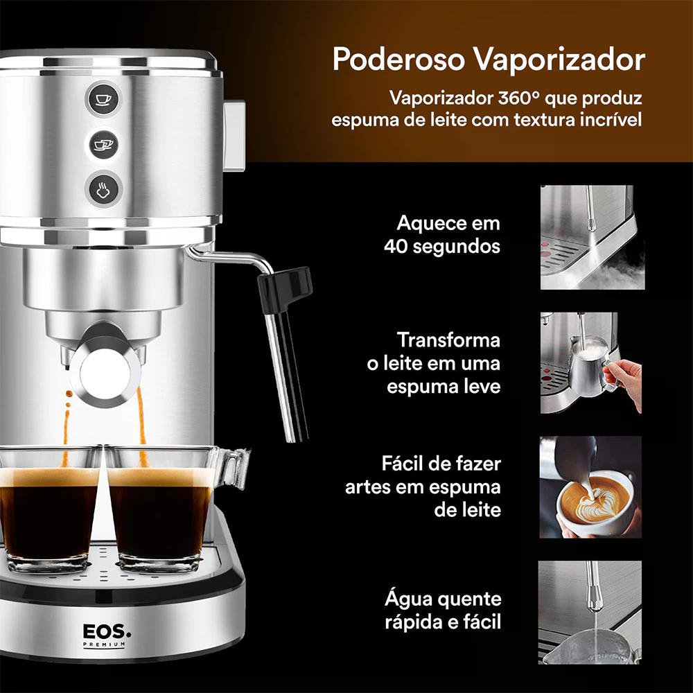 Cafeteira Expresso 3 em 1 EOS ECF01EC Inox 110V - 4