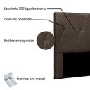 Ver imagem 3 de Cabeceira Cama Box Queen 160 Cm Aquilla Veludo Marrom S04 - D'Rossi