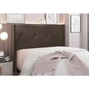 Ver imagem 4 de Cabeceira Cama Box Queen 160 Cm Aquilla Veludo Marrom S04 - D'Rossi